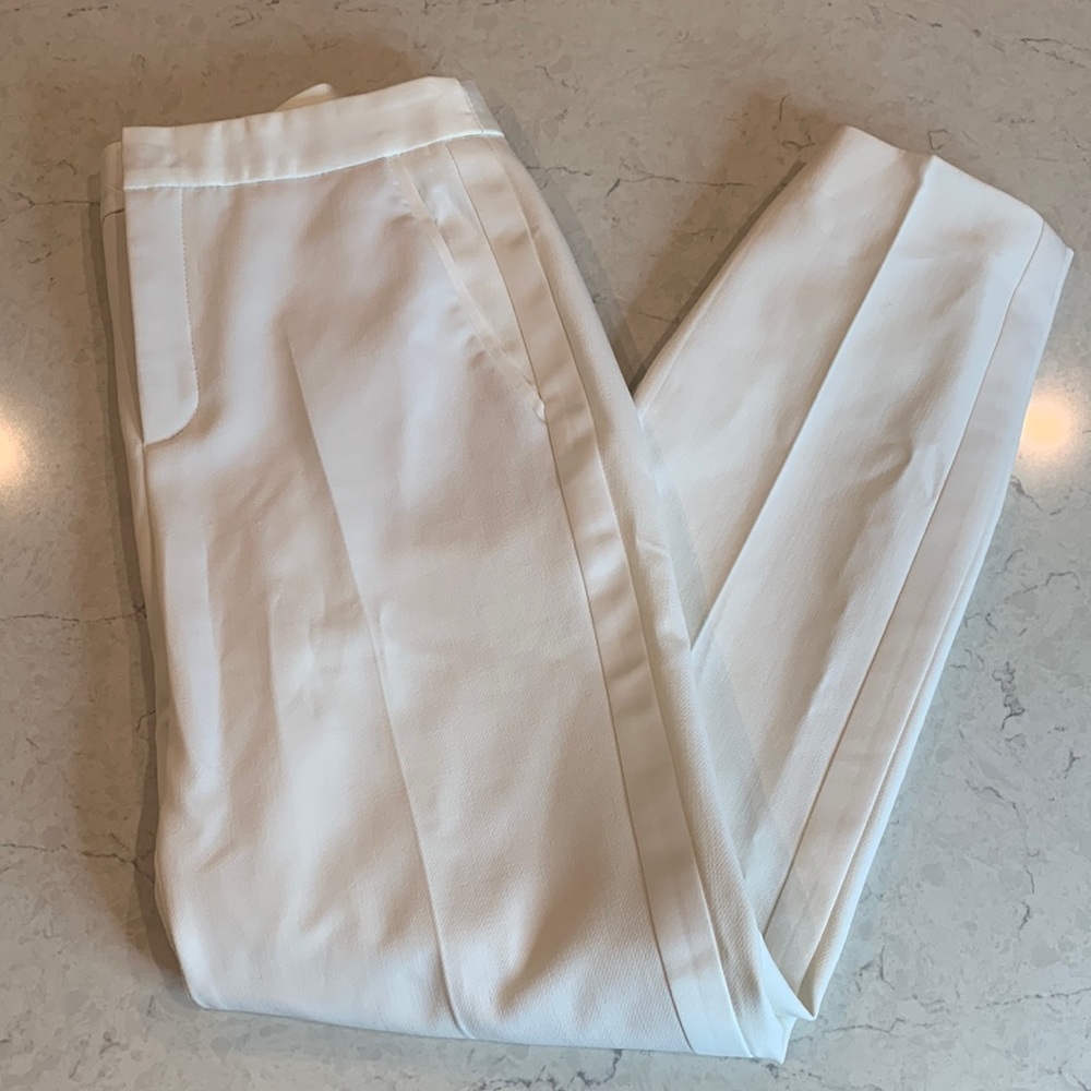 Zara white tuxedo dress pants